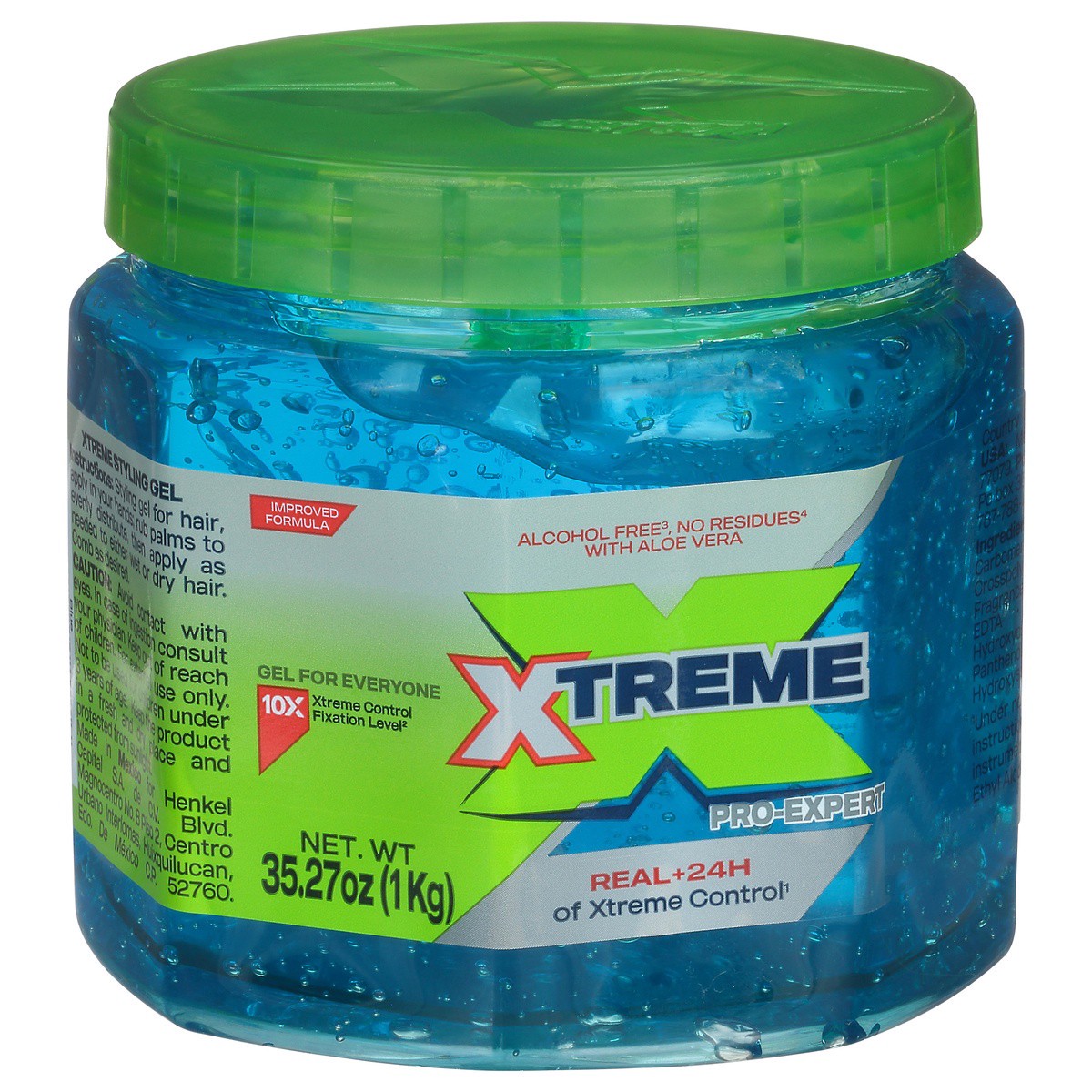 slide 1 of 9, Xtreme Wet Line Blue Extra Hold Styling Gel, 35.26 oz