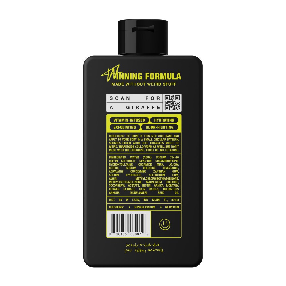 slide 5 of 6, W™ Body Wash Deep Woods Exfoliating Vitamin-Infused, 18 fl oz