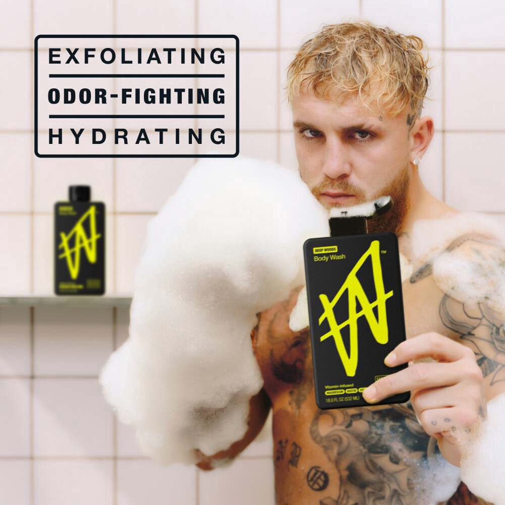 slide 4 of 6, W™ Body Wash Deep Woods Exfoliating Vitamin-Infused, 18 fl oz