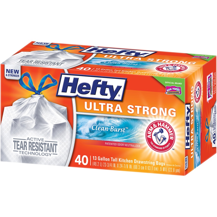 slide 3 of 6, Hefty Ultra Clean Burst Bag, 40 ct