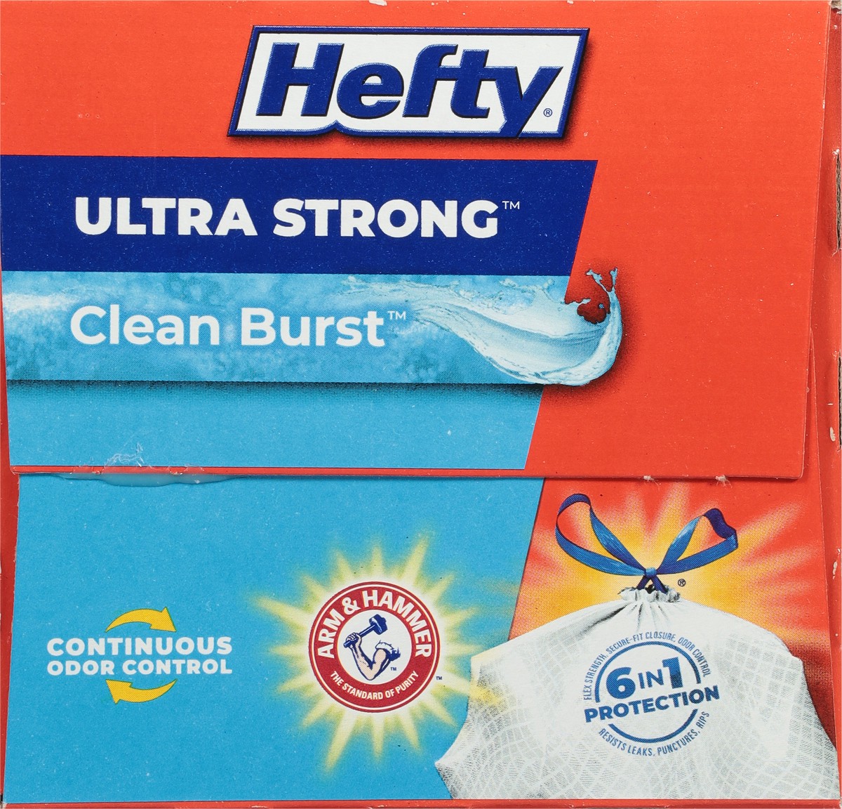 slide 6 of 14, Hefty Ultra Strong 13 Gallon Clean Burst Tall Kitchen Drawstring Bags 40 Bags, 40 ct