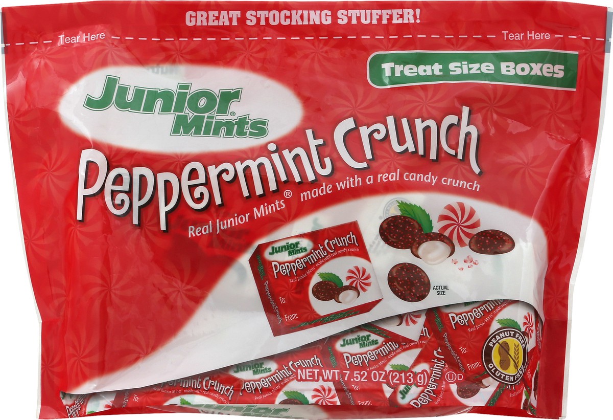 slide 7 of 8, Junior Mints Holiday Peppermint Crunch Treat Size Boxes, 7.52 oz