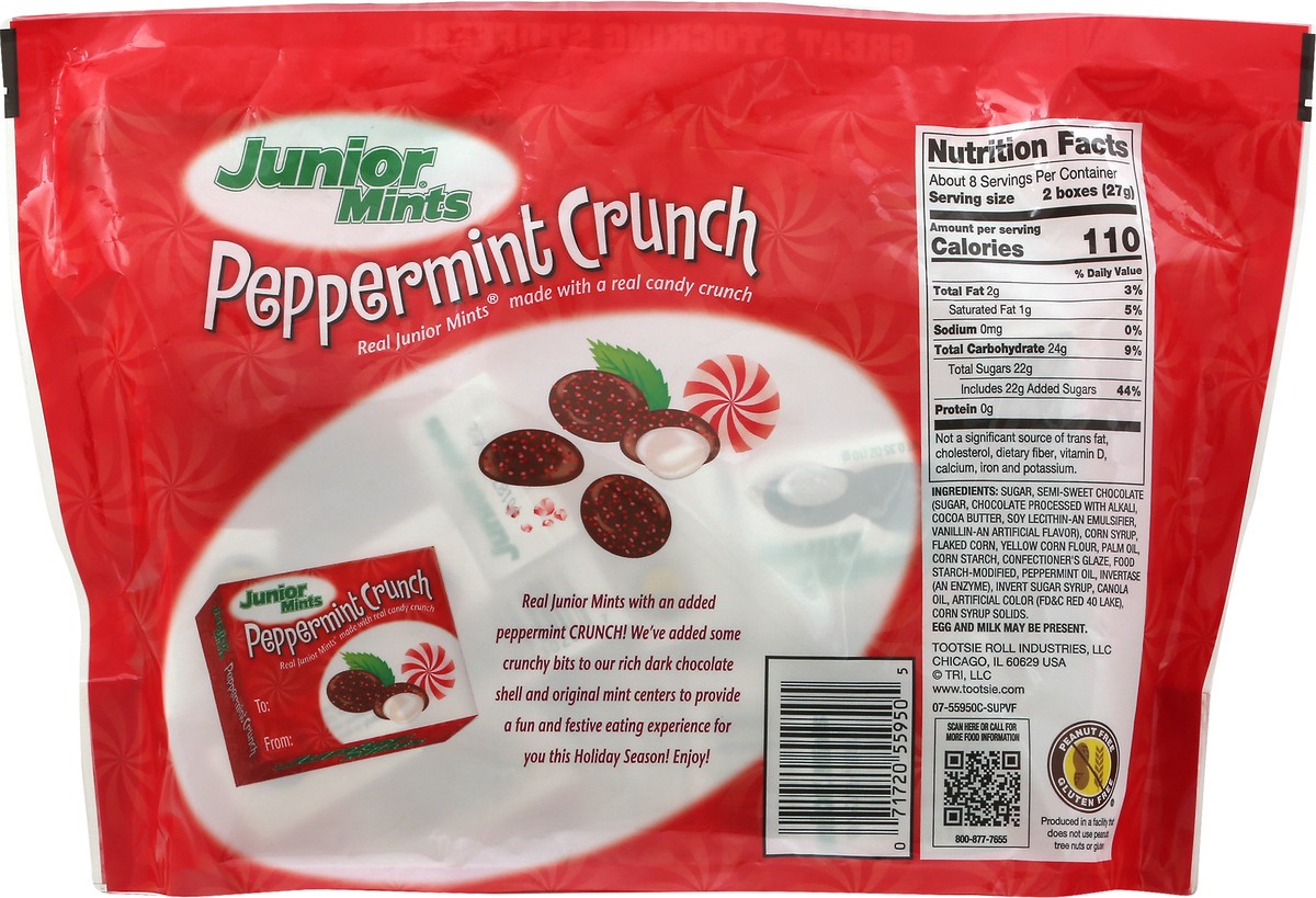 slide 8 of 8, Junior Mints Holiday Peppermint Crunch Treat Size Boxes, 7.52 oz