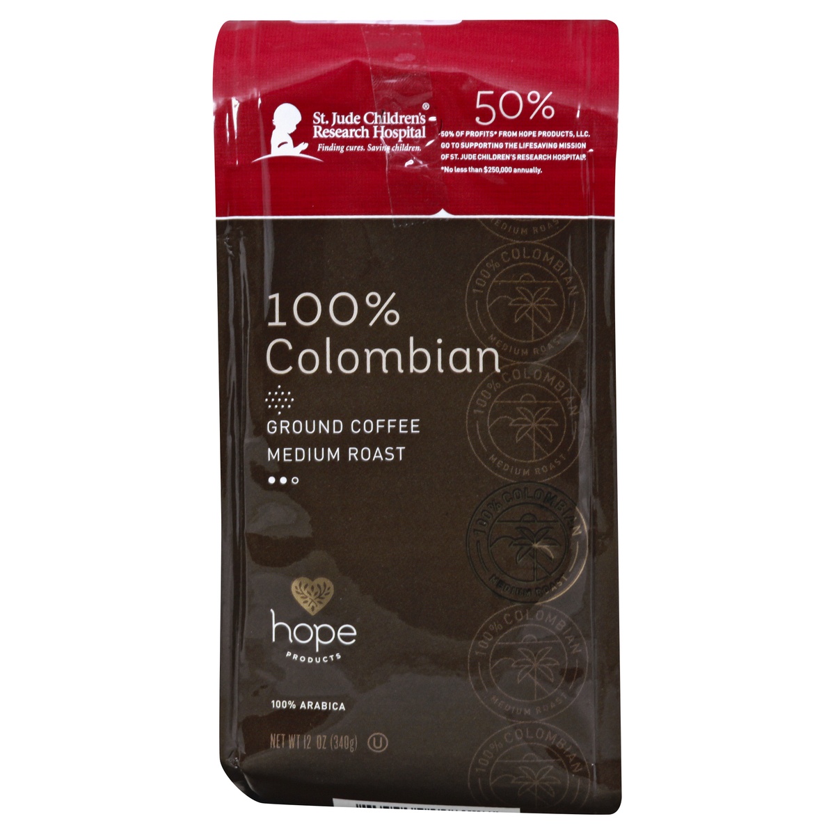 slide 1 of 1, Hope Foods 100% Colombian Medium Roast Ground Coffee - 12 oz, 12 oz