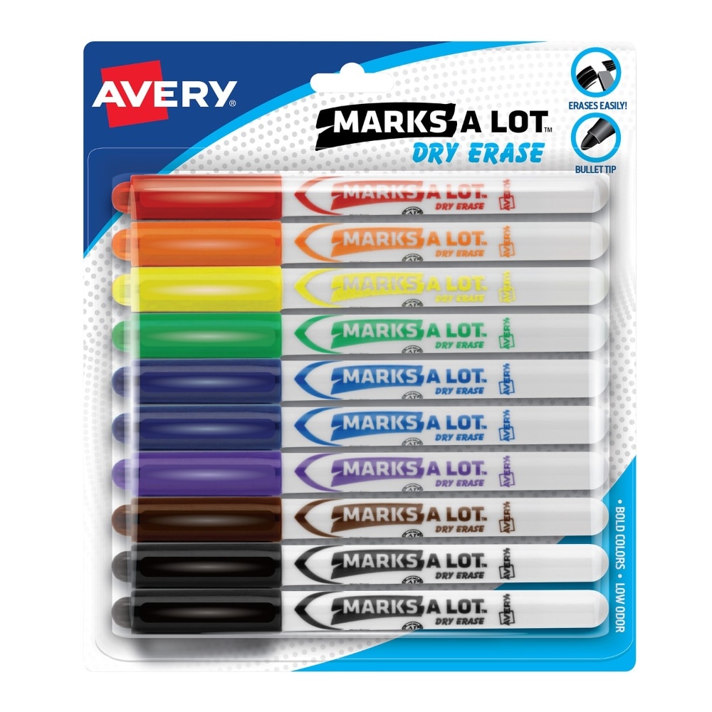 slide 1 of 1, Avery Marks A Lot Pen-Style Dry Erase Markers, 10 ct