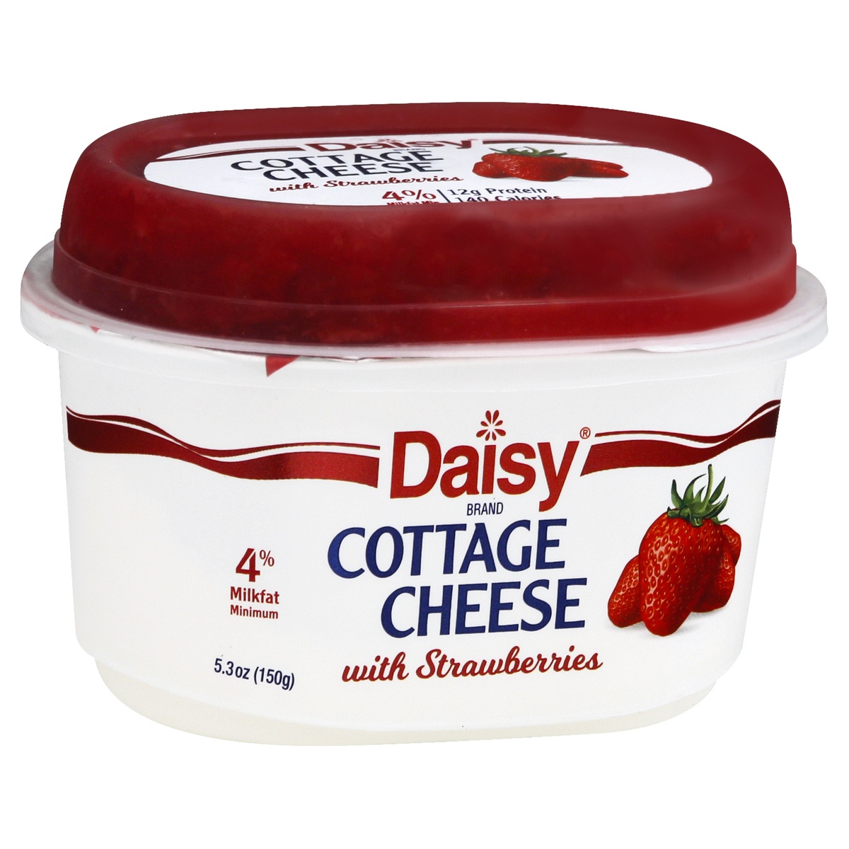 slide 2 of 10, Daisy Single Serve Cottage Cheese Strawberry, 5.3 oz