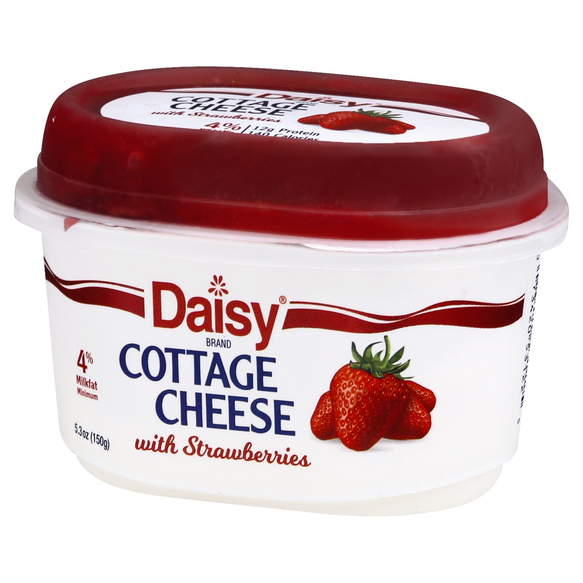 slide 3 of 10, Daisy Single Serve Cottage Cheese Strawberry, 5.3 oz