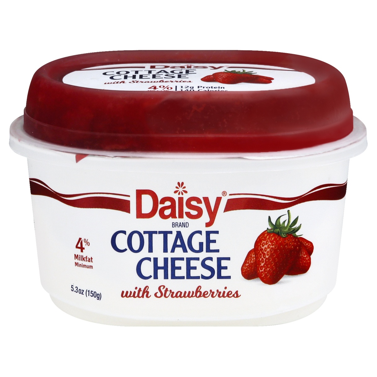 slide 1 of 10, Daisy Single Serve Cottage Cheese Strawberry, 5.3 oz