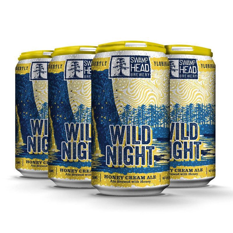 slide 1 of 2, Swamp Head Brewery Swamp Head Wild Night Honey Cream Ale Beer - 6pk/12 fl oz Cans, 6 ct; 12 fl oz