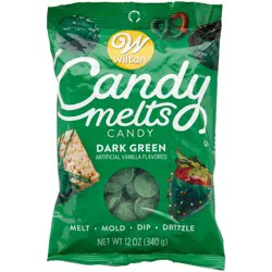 Wilton Candy Melts, Dark Green - 12 oz