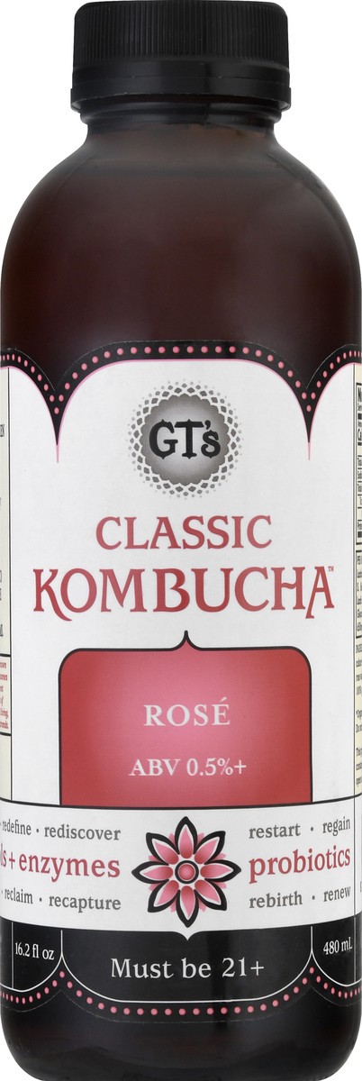 slide 3 of 12, GT's Classic Rose Kombucha 16.2 oz, 16.2 oz