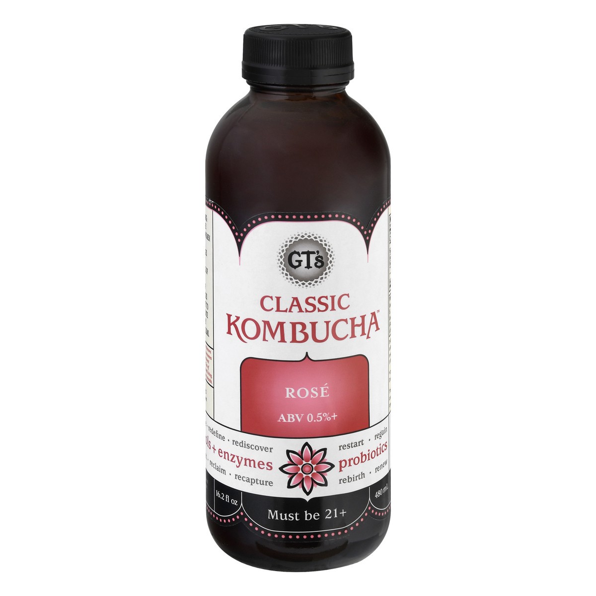 slide 9 of 12, GT's Classic Rose Kombucha 16.2 oz, 16.2 oz