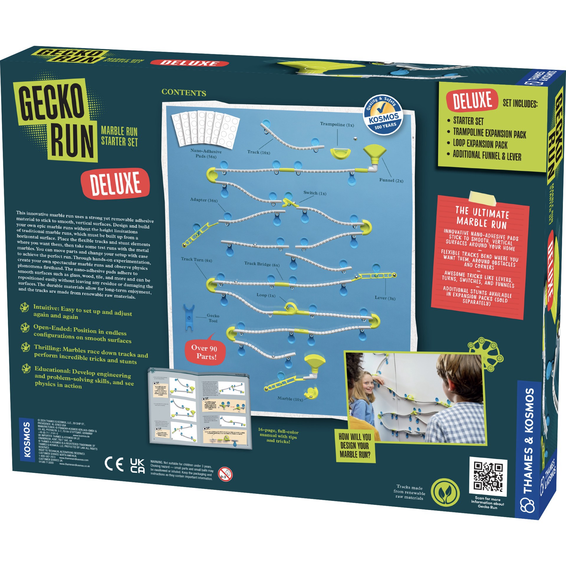 slide 3 of 4, Thames And Kosmos Thames & Kosmos Gecko Run Deluxe Marble Run Starter Set, 14.8 in x 11.6 in x 2.4 in