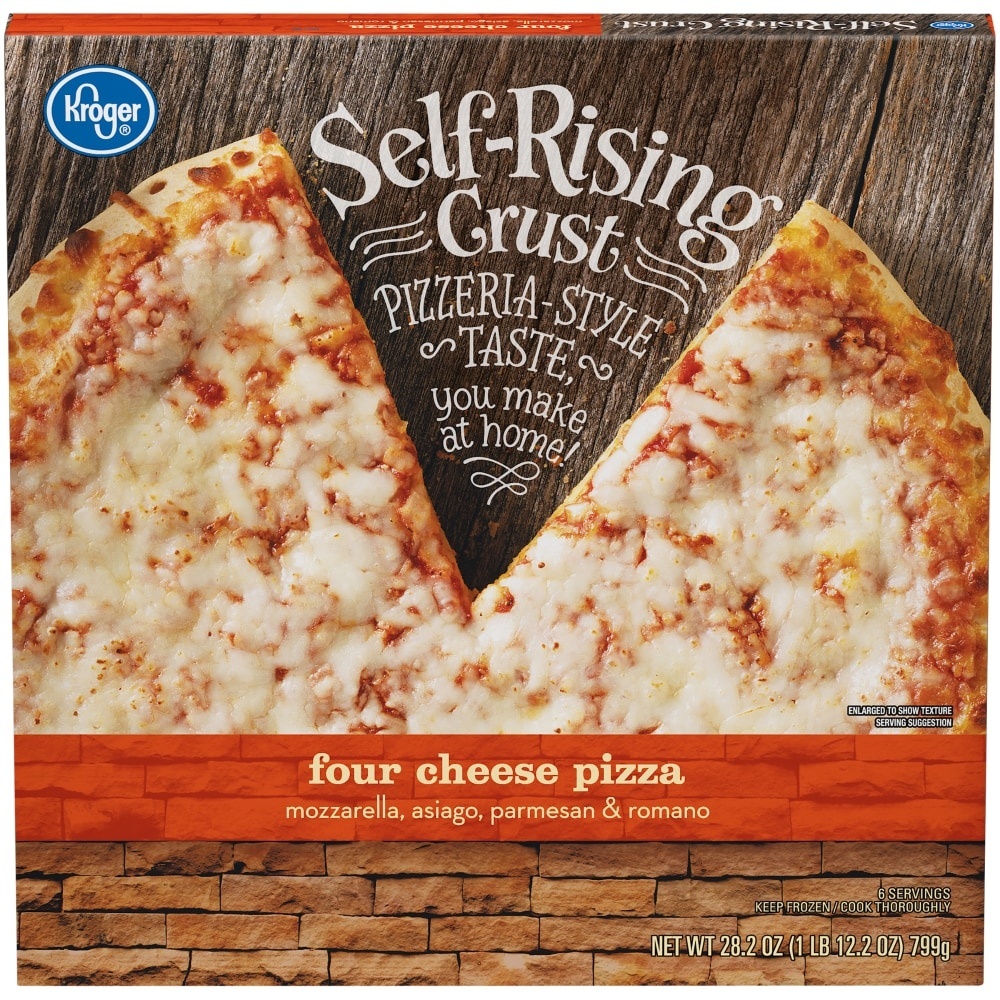 slide 1 of 1, Kroger Self Rising Four Cheese Pizza, 28.2 oz