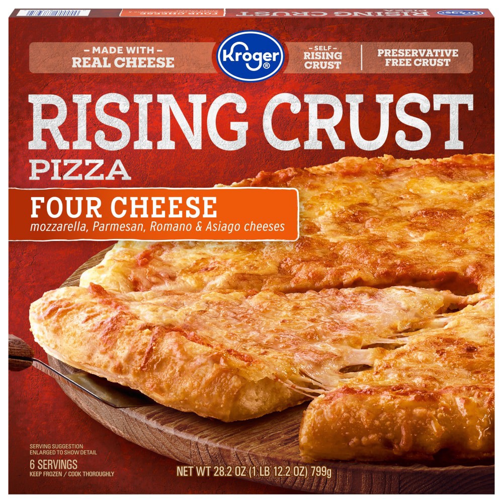 slide 1 of 2, Kroger Self Rising Four Cheese Pizza, 28.2 oz