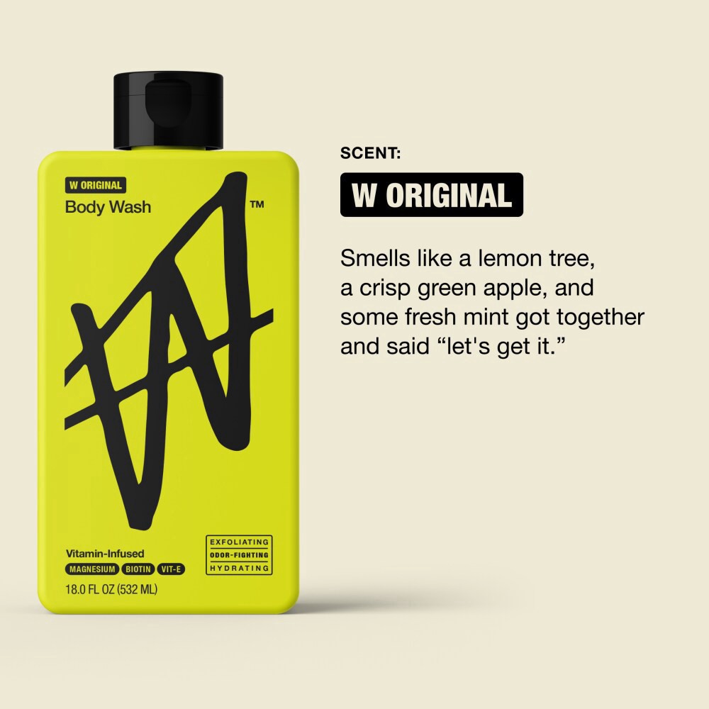 slide 4 of 6, W™ Body Wash W Original Exfoliating Vitamin-Infused, 18 fl oz
