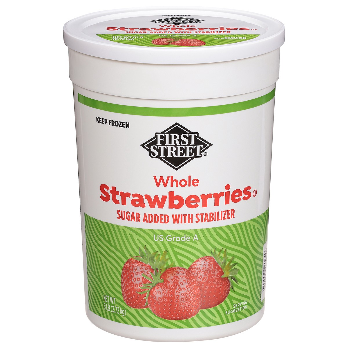 slide 5 of 14, First Street Fs/Sg Whole Strawberries Stabilizer, 6 lb