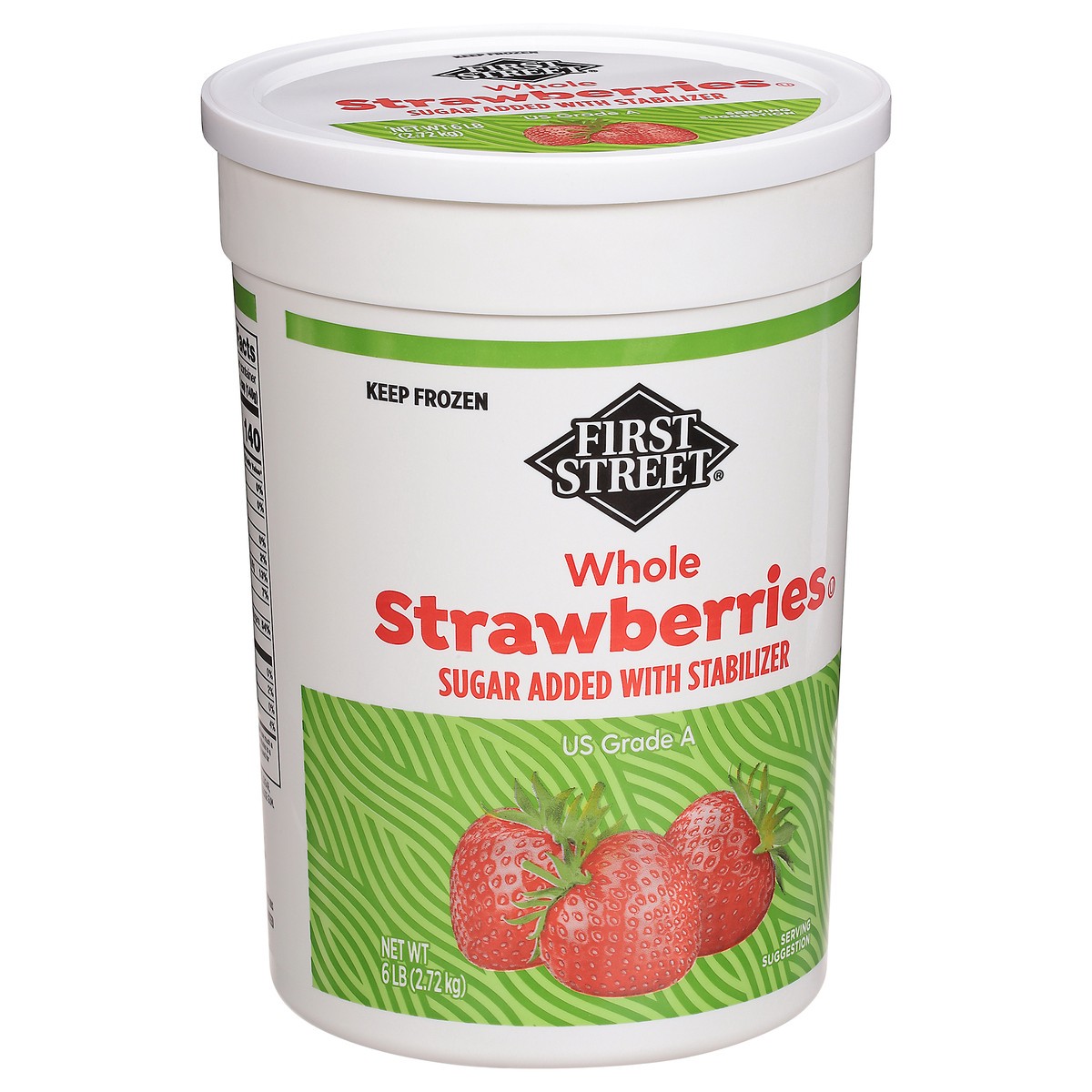 slide 13 of 14, First Street Fs/Sg Whole Strawberries Stabilizer, 6 lb