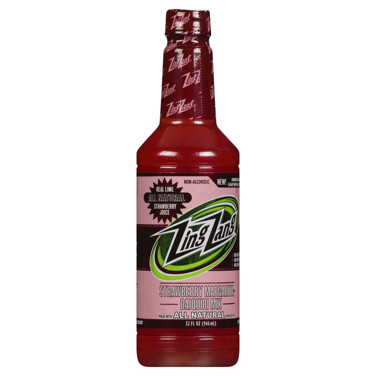 slide 6 of 9, Zing Zang Amazing Strawberry Margarita-Daiquiri Mix, Non-Alcoholic Cocktail Mixer, 32 Fl Oz Bottle, 32 fl oz