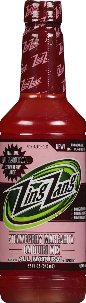 slide 9 of 9, Zing Zang Amazing Strawberry Margarita-Daiquiri Mix, Non-Alcoholic Cocktail Mixer, 32 Fl Oz Bottle, 32 fl oz
