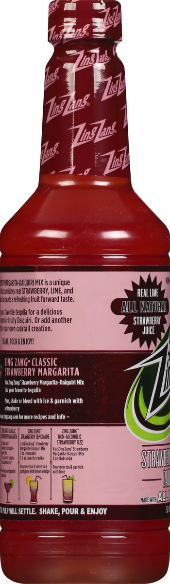slide 7 of 9, Zing Zang Amazing Strawberry Margarita-Daiquiri Mix, Non-Alcoholic Cocktail Mixer, 32 Fl Oz Bottle, 32 fl oz