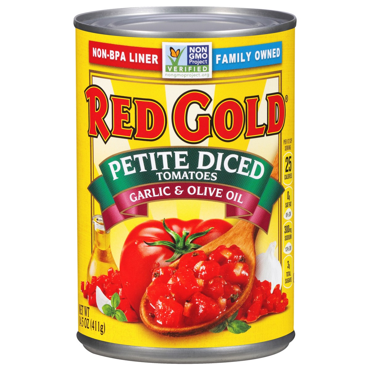 slide 7 of 13, Red Gold Petite Diced Garlic & Olive Oil Tomatoes 14.5 oz, 14.5 oz