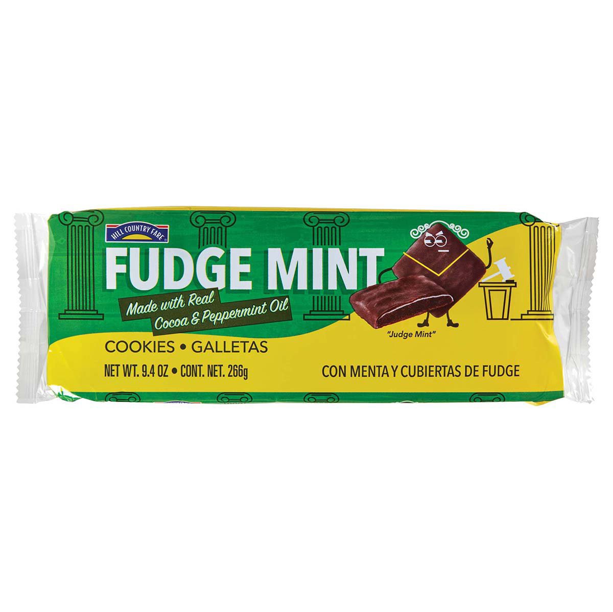 slide 1 of 1, Hill Country Fare Fudge Mint Cookies, 9.4 oz