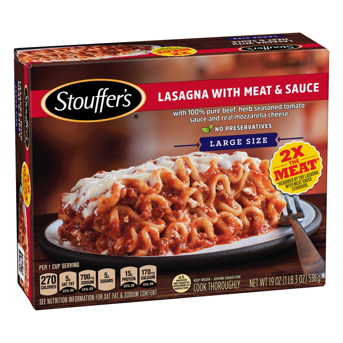 slide 2 of 10, Stouffer's Lasagna With Meat Sauce, 19 oz