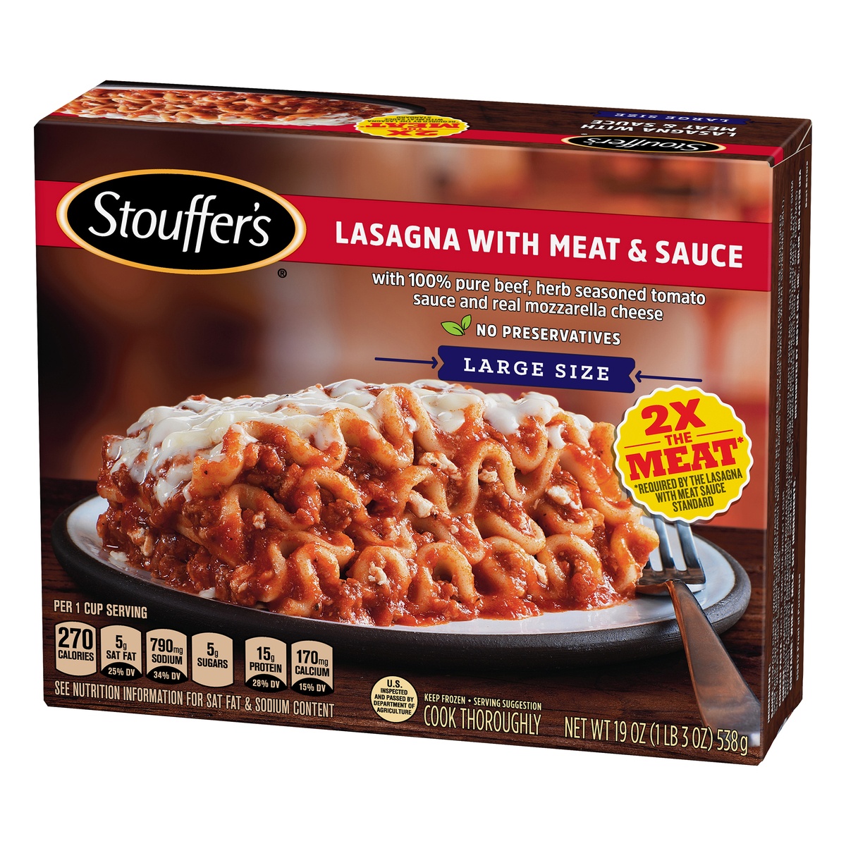 slide 3 of 10, Stouffer's Lasagna With Meat Sauce, 19 oz