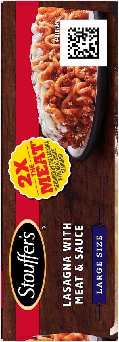 slide 6 of 8, Stouffer's Large Size Lasagna with Meat and Sauce Frozen Meal, 19 oz