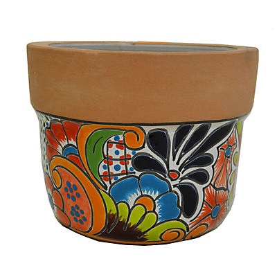 slide 1 of 1, Blue Orange Pottery Natural Talavera Chihuahua Planter, Small, 9.5 in x 7.5 in