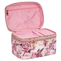 slide 3 of 9, Allegro Sophia Joy Floral Double Zip Train Case, 3 ct