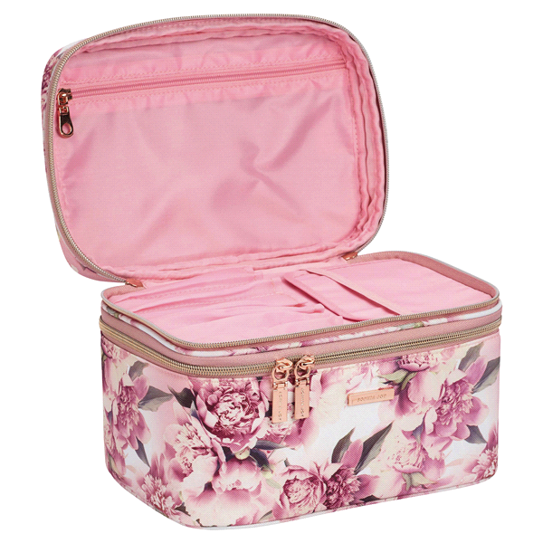 slide 4 of 9, Allegro Sophia Joy Floral Double Zip Train Case, 3 ct