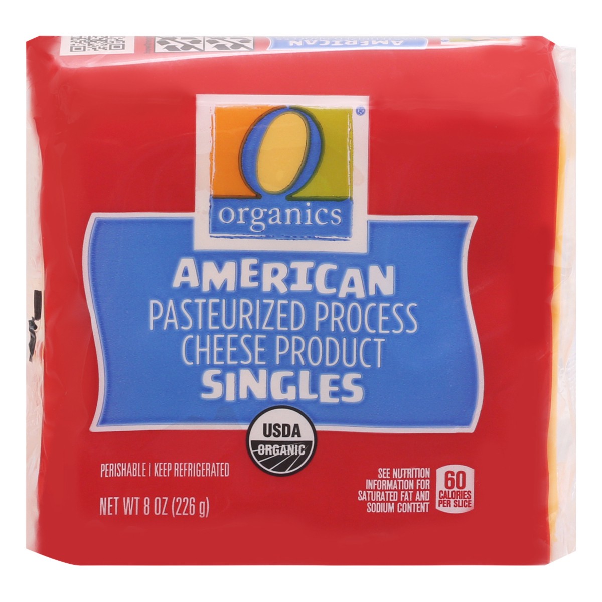 slide 1 of 10, O Organics American Singles Pasteurized Process Cheese, 8 oz