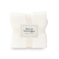 Berkshire Blanket Grid Dobby Velvetloft - 50 in x 70 in - Cloud Dancer