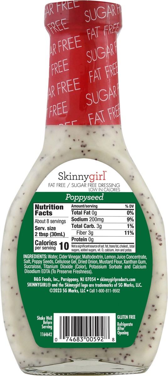 slide 2 of 7, Skinnygirl Fat Free/Sugar Free Poppyseed Dressing 8 fl oz, 8 fl oz