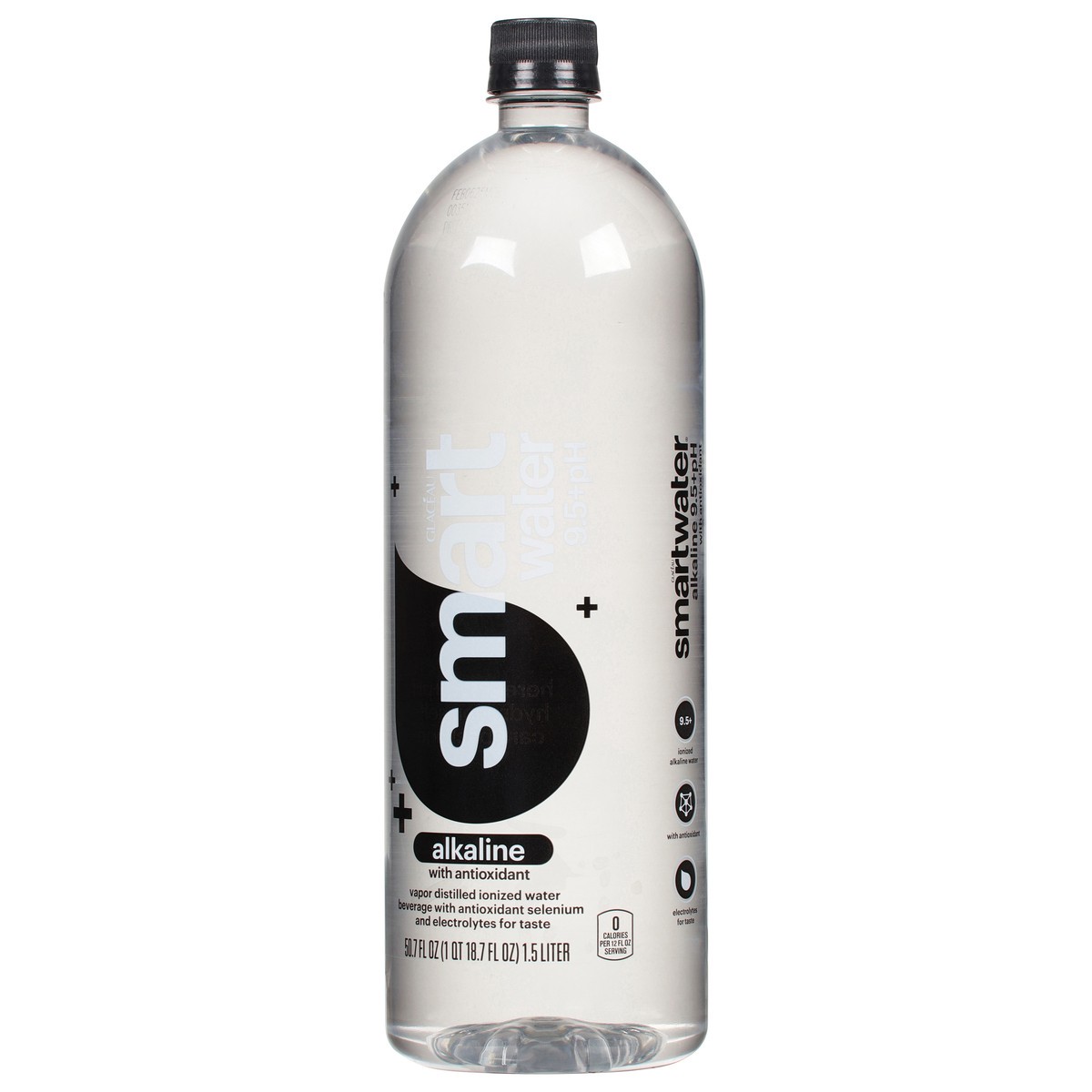 slide 3 of 9, smartwater 9.5+ pH Alkaline Water with Antioxidant- 50.7 fl oz, 50.7 fl oz