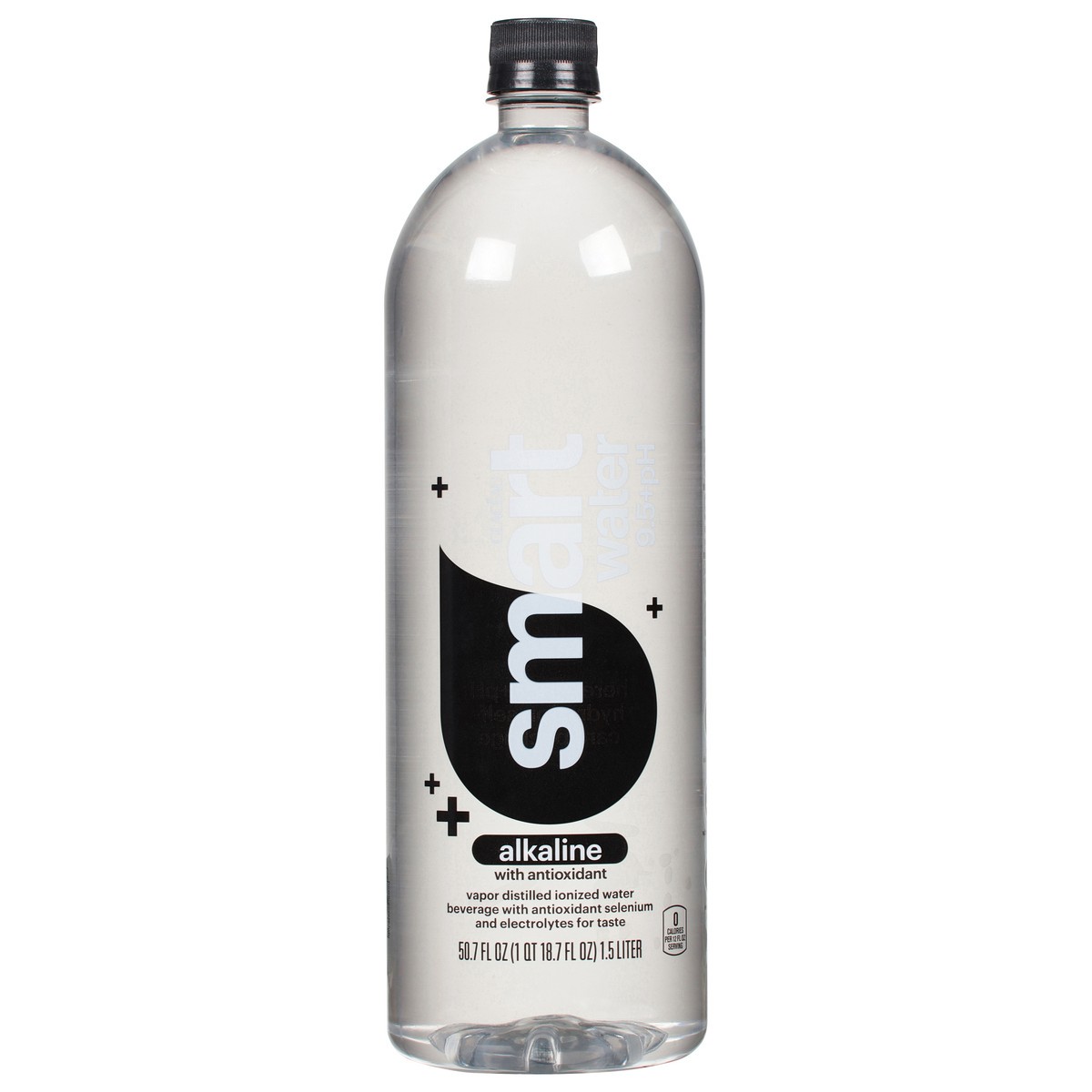 slide 1 of 9, smartwater 9.5+ pH Alkaline Water with Antioxidant- 50.7 fl oz, 50.7 fl oz