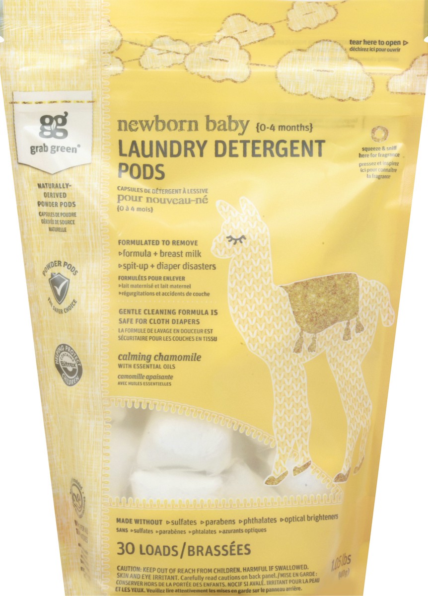 slide 6 of 9, Grab Green Newborn Baby Pods Calming Chamomile Laundry Detergent 1.05 lb, 1.05 lb