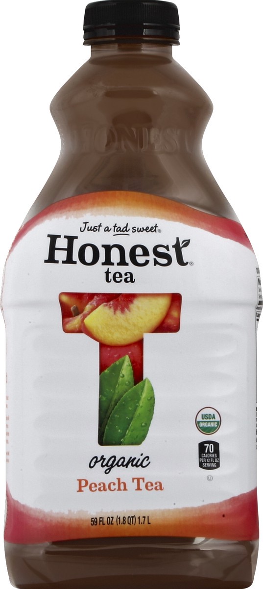 slide 4 of 4, Honest Tea Organic Fair Trade Peach Tea Gluten Free, 59 fl oz