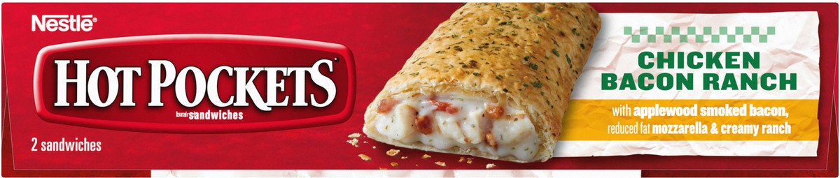 slide 6 of 8, Hot Pockets Hot Ones Spicy Garlic Chicken & Bacon Frozen Snacks in a Crispy Buttery Crust, Sandwich Snacks Made with Bacon, 2 Count Frozen Sandwiches, 8.5 oz