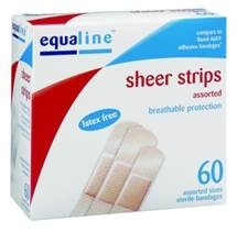 slide 1 of 1, Equaline Sheer Bandage Assortment, 60 ct