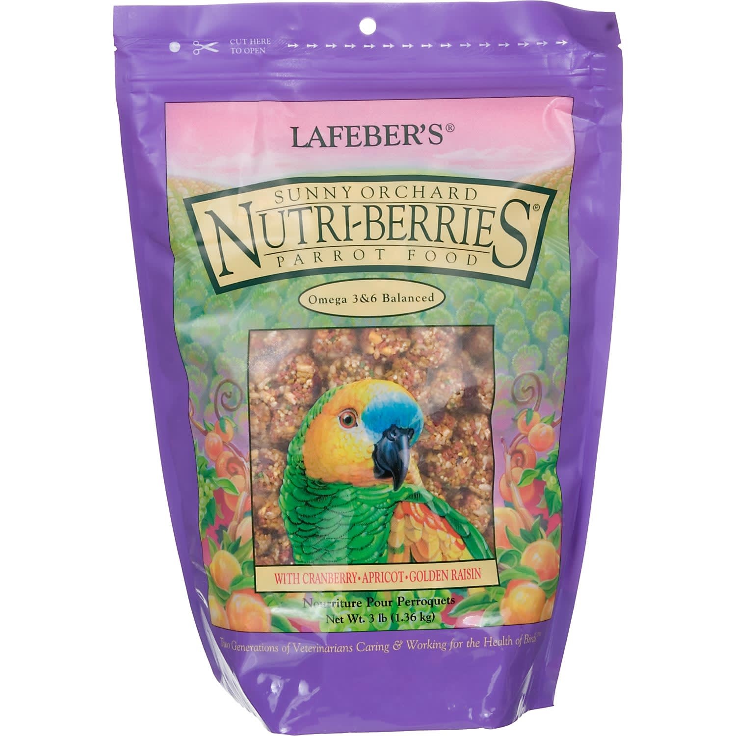slide 1 of 1, Lafeber's Sunny Orchard Nutri-Berries Parrot Food, 3 lb