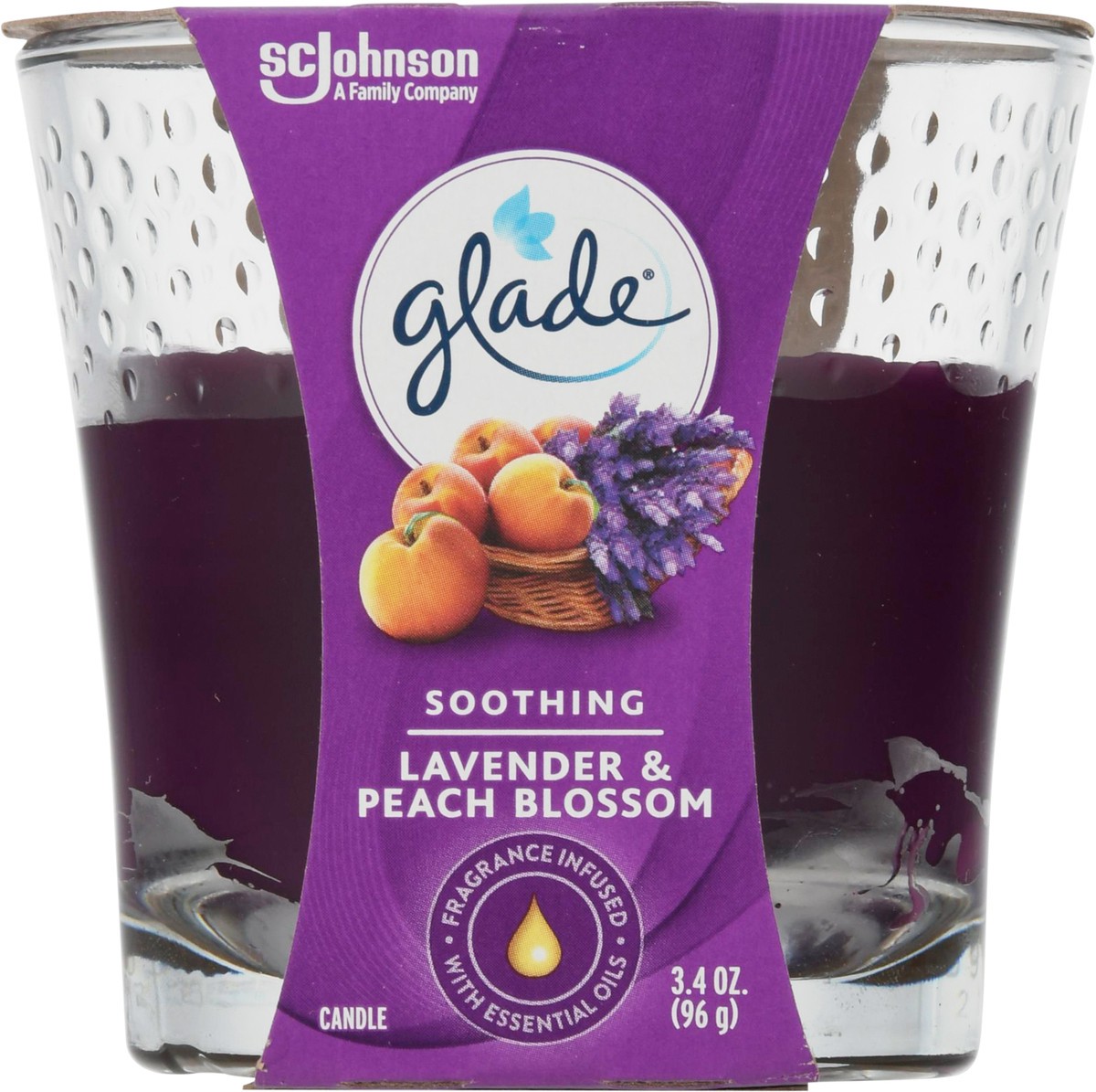 slide 5 of 12, Glade Lavander Peach Candle, 3.4 oz