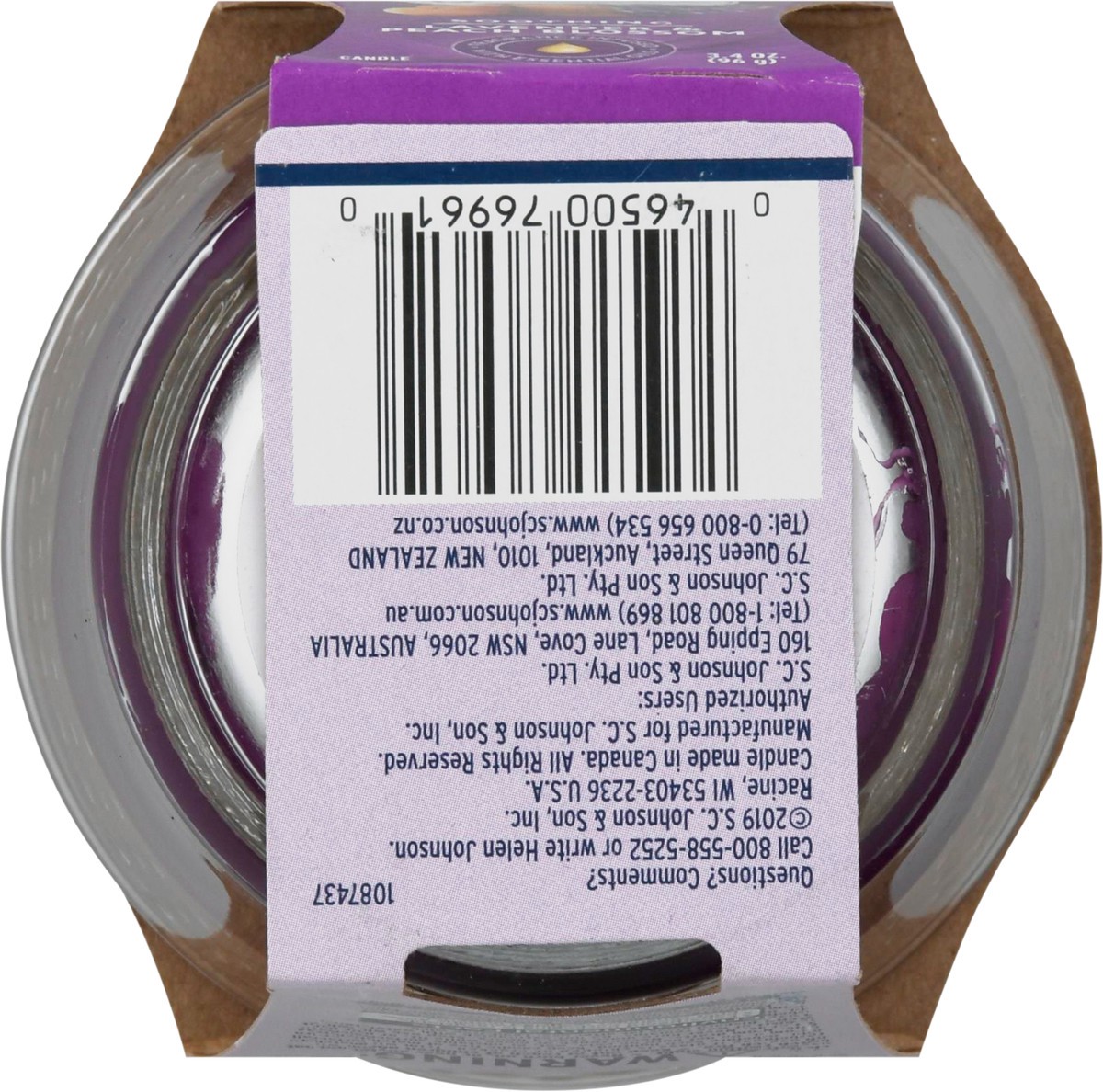 slide 7 of 12, Glade Lavander Peach Candle, 3.4 oz