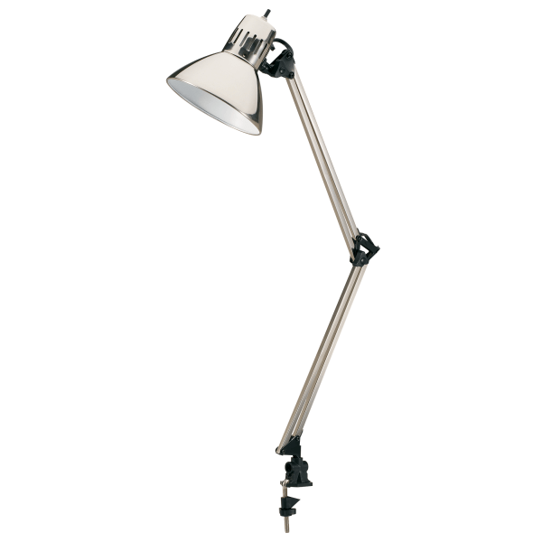 slide 1 of 2, Realspace Clamp-On Task Lamp, 29-1/2''H, Brushed Steel, 1 ct