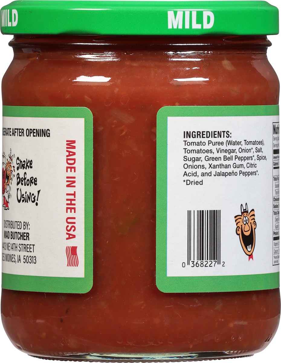 slide 8 of 9, The Mad Butcher's Mad Butch Mild Salsa, 16 oz