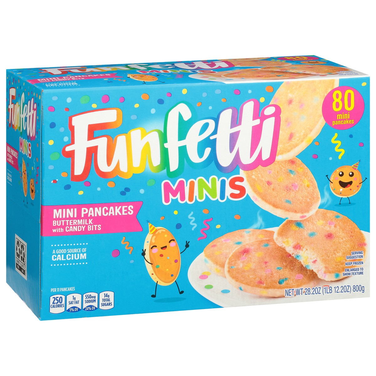 slide 2 of 9, Funfetti Buttermilk with Candy Bits Pancakes Mini 80 ea, 80 ct