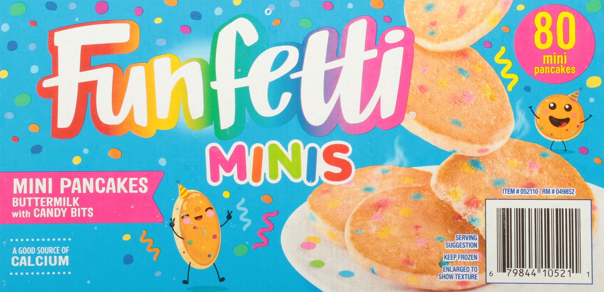 slide 4 of 9, Funfetti Buttermilk with Candy Bits Pancakes Mini 80 ea, 80 ct