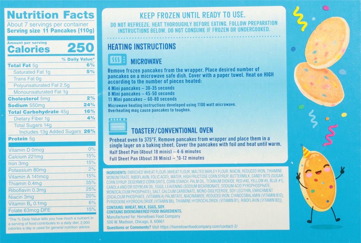 slide 5 of 9, Funfetti Buttermilk with Candy Bits Pancakes Mini 80 ea, 80 ct